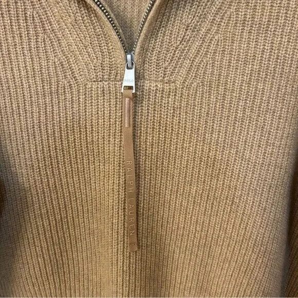 New RLX Ralph Lauren Rib Knit Half Zip Cashmere Sweater Size Medium - Picture 3 of 6